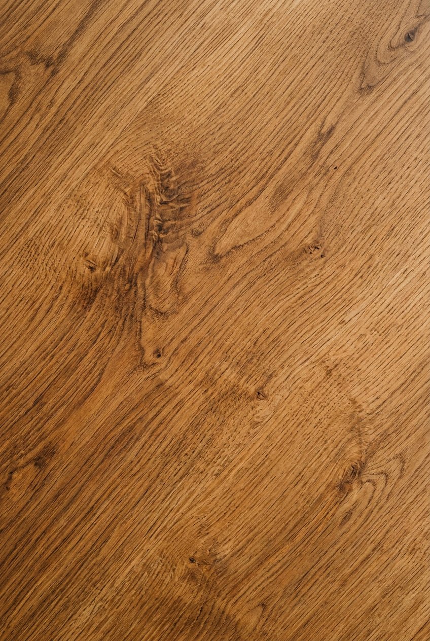 Close-up of a rustic wooden surface with natural grain and warm tones.